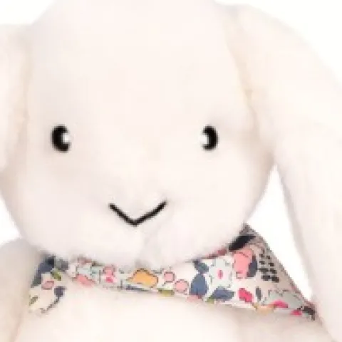 Sale Peluche lapin Blanc 35 cm - Lapin Fleurette Lapin Fleurette|Lapin