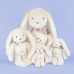 Sale Peluche lapin Blanc 35 cm - Lapin Fleurette Lapin Fleurette|Lapin