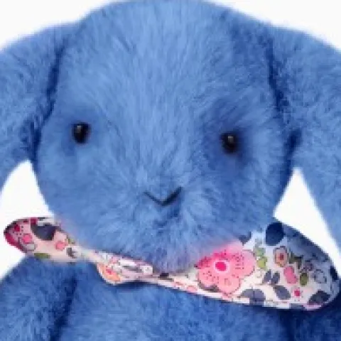 Sale Peluche lapin bleu 25 cm - Lapin Fleurette Lapin Fleurette|Lapin