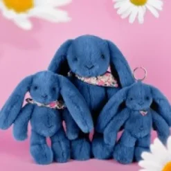 Sale Peluche lapin bleu 25 cm - Lapin Fleurette Lapin Fleurette|Lapin