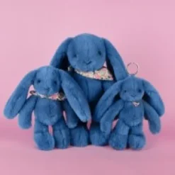 Best Peluche lapin Bleu 35 cm - Lapin Fleurette Lapin Fleurette|Lapin