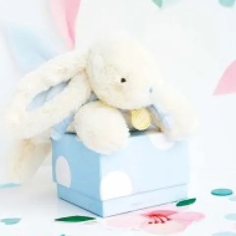New Peluche Lapin Bonbon Bleu - 25 cm Les Prix Doux|Lapin Bonbon