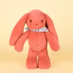 Fashion Peluche lapin orange 25 cm - Lapin Fleurette Lapin Fleurette|Lapin