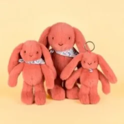 Fashion Peluche lapin orange 25 cm - Lapin Fleurette Lapin Fleurette|Lapin