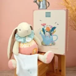 New Peluche lapin rose avec doudou - LAPIN CIBOULETTE - 28 cm Dans Mon Jardin|Lapin