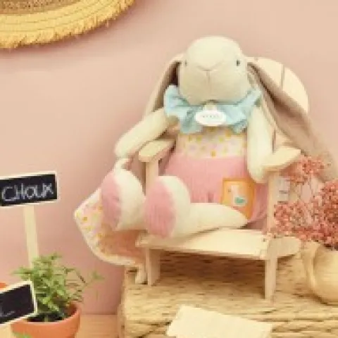 New Peluche lapin rose avec doudou - LAPIN CIBOULETTE - 28 cm Dans Mon Jardin|Lapin