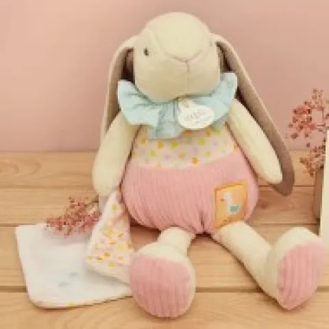 New Peluche lapin rose avec doudou - LAPIN CIBOULETTE - 28 cm Dans Mon Jardin|Lapin