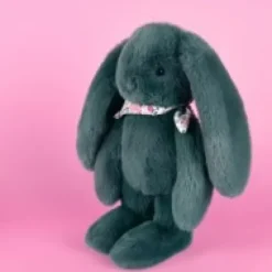 Hot Peluche lapin Vert 35 cm - Lapin Fleurette Lapin Fleurette|Lapin