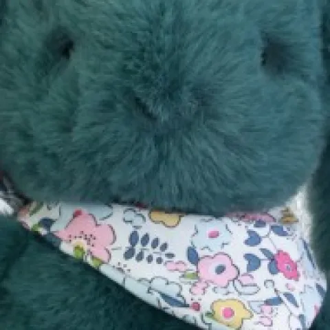Outlet Peluche lapin vert 25 cm - Lapin Fleurette Lapin Fleurette|Lapin