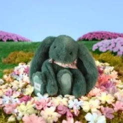 Outlet Peluche lapin vert 25 cm - Lapin Fleurette Lapin Fleurette|Lapin