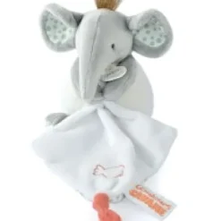 Outlet Peluche éléphant avec doudou mouchoir - 15 cm Cadeau À Moins De 20€|Les Prix Doux