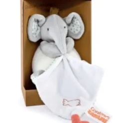 Outlet Peluche éléphant avec doudou mouchoir - 15 cm Cadeau À Moins De 20€|Les Prix Doux
