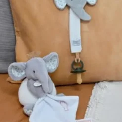 Outlet Peluche éléphant avec doudou mouchoir - 15 cm Cadeau À Moins De 20€|Les Prix Doux