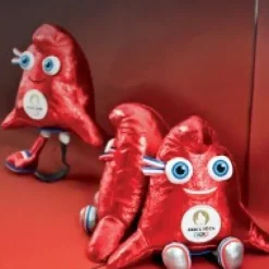 Fashion Peluche mascotte Jeux Paralympiques Paris 2024 fabriquée en France - Edition limitée version métallisée - 29 cm Mascotte Jo|Mascotte Jo
