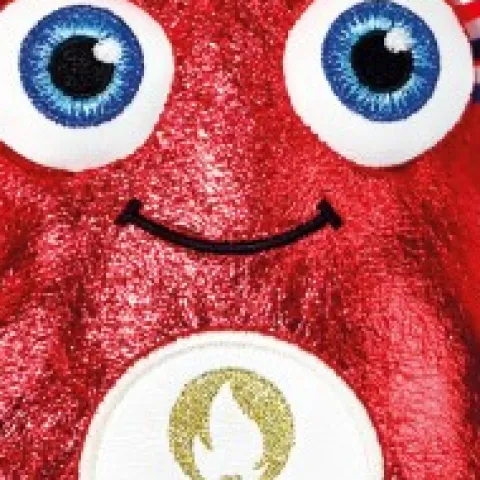 Fashion Peluche mascotte Jeux Paralympiques Paris 2024 fabriquée en France - Edition limitée version métallisée - 29 cm Mascotte Jo|Mascotte Jo