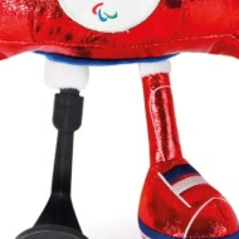 Fashion Peluche mascotte Jeux Paralympiques Paris 2024 fabriquée en France - Edition limitée version métallisée - 29 cm Mascotte Jo|Mascotte Jo