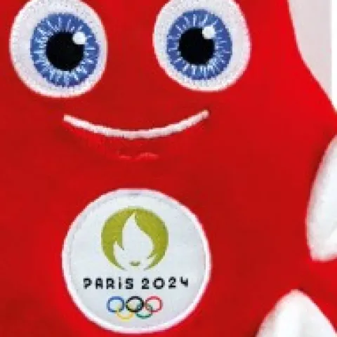 Hot Peluche mascotte JO 2024 avec Doudou - 22 cm Collection Bébé Jo|Les Prix Doux