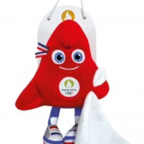 Hot Peluche mascotte JO 2024 avec Doudou - 22 cm Collection Bébé Jo|Les Prix Doux
