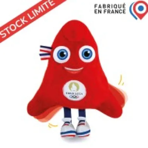 Hot Peluche Mascotte Officielle Jeux Olympiques Paris 2024 - Fabriquée en France - 30 cm Mascotte Jo|Mascotte Jo