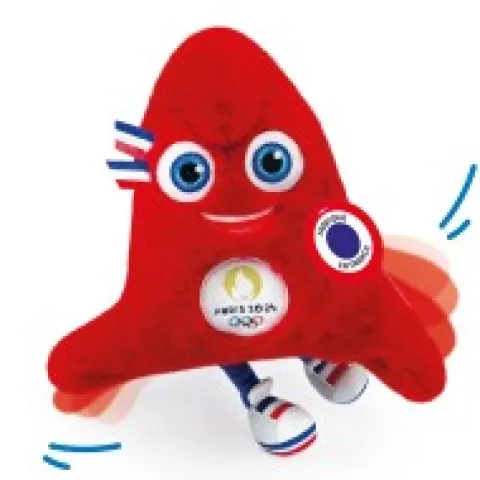 Hot Peluche Mascotte Officielle Jeux Olympiques Paris 2024 - Fabriquée en France - 30 cm Mascotte Jo|Mascotte Jo