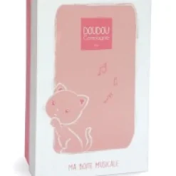 Sale Peluche musicale Chat gris et corail- 20 cm Les Prix Doux|Rikikis & Méli Mélo