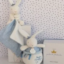 New Peluche musicale lapin matelot bleu - 14 cm Perlidoudou|Boîte À Musique