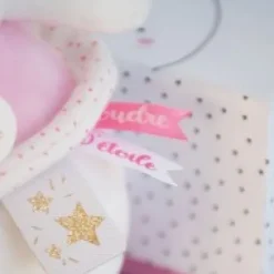 Hot Peluche musicale lapin étoile rose - 14 cm Perlidoudou|Boîte À Musique