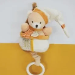 Hot Peluche musicale ours beige et miel - 20 cm Rikikis & Méli Mélo|Boîte À Musique