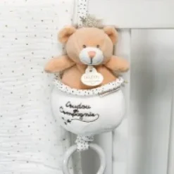 Hot Peluche musicale ours Petit Roi marron - 14 cm Les Coffrets À Offrir|Cadeaux Naissance