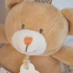 Hot Peluche musicale ours Petit Roi marron - 14 cm Les Coffrets À Offrir|Cadeaux Naissance