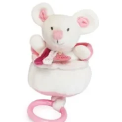 New Peluche musicale Souris rose - 20 cm Les Prix Doux|Rikikis & Méli Mélo