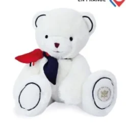 Best Peluche ours blanc fabriqué en France - L'Ours Élysée - 30 cm Collection X Elysée|Ours