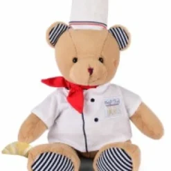 Discount Peluche Ours Chef avec toque de Cuisinier- 28 cm Souvenir Of Paris|Ours