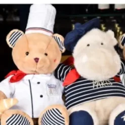 Discount Peluche Ours Chef avec toque de Cuisinier- 28 cm Souvenir Of Paris|Ours