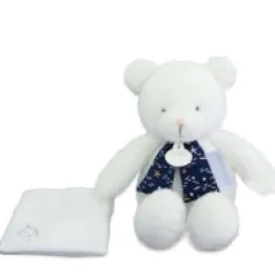 Outlet Peluche ours luminescent avec mouchoir  - 28 cm - Clair de Lune Les Luminescents|Ours