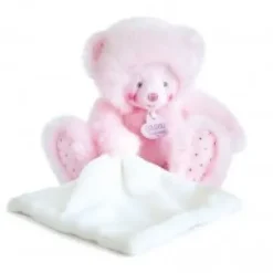 Fashion Peluche Ours Rose avec Mouchoir - Trop Mimi Les Prix Doux