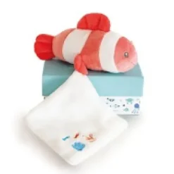 Discount Peluche poisson clown mignon avec doudou - corail - 16 cm Les Prix Doux|La Mer