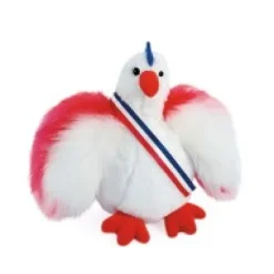 Outlet Peluche poule blanche - 20 cm - Fabriquée en France Peluches
