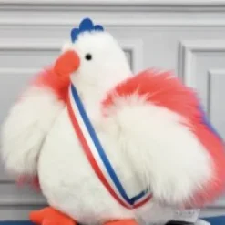 Outlet Peluche poule blanche - 20 cm - Fabriquée en France Peluches