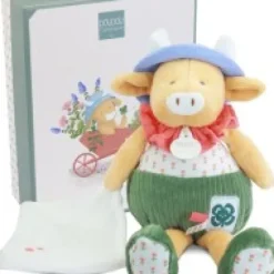 Best Peluche vache verte Aneth avec doudou - 28 cm Dans Mon Jardin|Vache