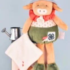 Best Peluche vache verte Aneth avec doudou - 28 cm Dans Mon Jardin|Vache