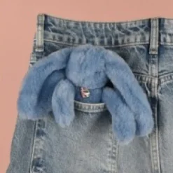 New Porte clé en peluche Lapin Bleu- 18 cm - Lapin Fleurette Lapin Fleurette|Lapin