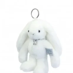 Best Porte clé en peluche Lapin Blanc- 18 cm - Lapin Fleurette Lapin Fleurette|Lapin