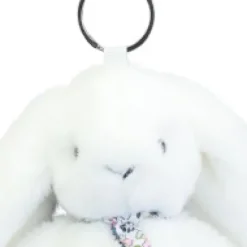 Best Porte clé en peluche Lapin Blanc- 18 cm - Lapin Fleurette Lapin Fleurette|Lapin