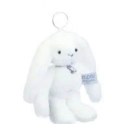 Best Porte clé en peluche Lapin Blanc- 18 cm - Lapin Fleurette Lapin Fleurette|Lapin