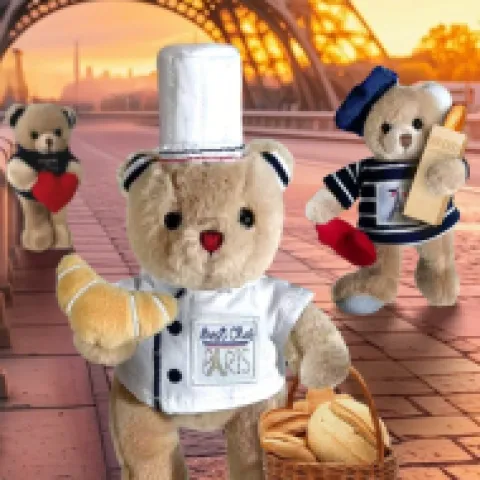 Fashion Porte clé Ours cuistot chef - 15 cm Souvenir Of Paris|Porte-clé