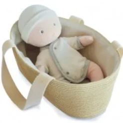 Best Poupon avec Couffin - Blanc et Gris Les Prix Doux|Poupées De Chiffon