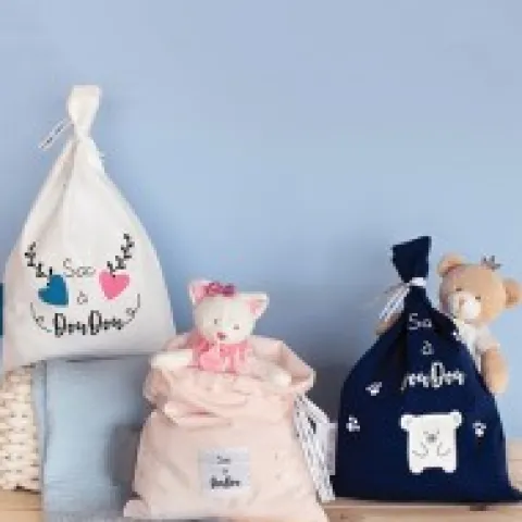 Best Sac à Doudou "Mon Doudou + fort que tout" 22 x 35 cm - Unicef Cadeau À Moins De 20€|Collection Unicef