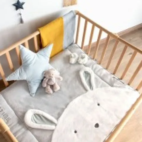 Sale Tapis de Parc Lapin - gris perle - 100 x 100 cm Les Prix Doux|Les Tapis