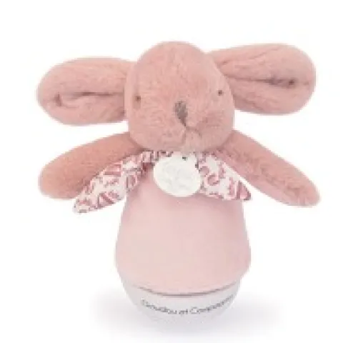 Fashion Veilleuse bebe musicale Culbuto rose - 16 cm Lapin Doudou|Lapin